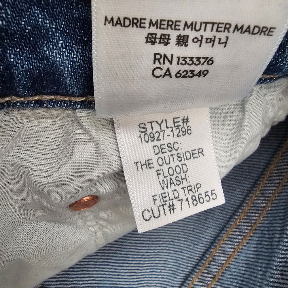 Mother Superior Denim Jean The Outsider Flood Crop Field Trip Size 25 NWT - Picture 12 of 13